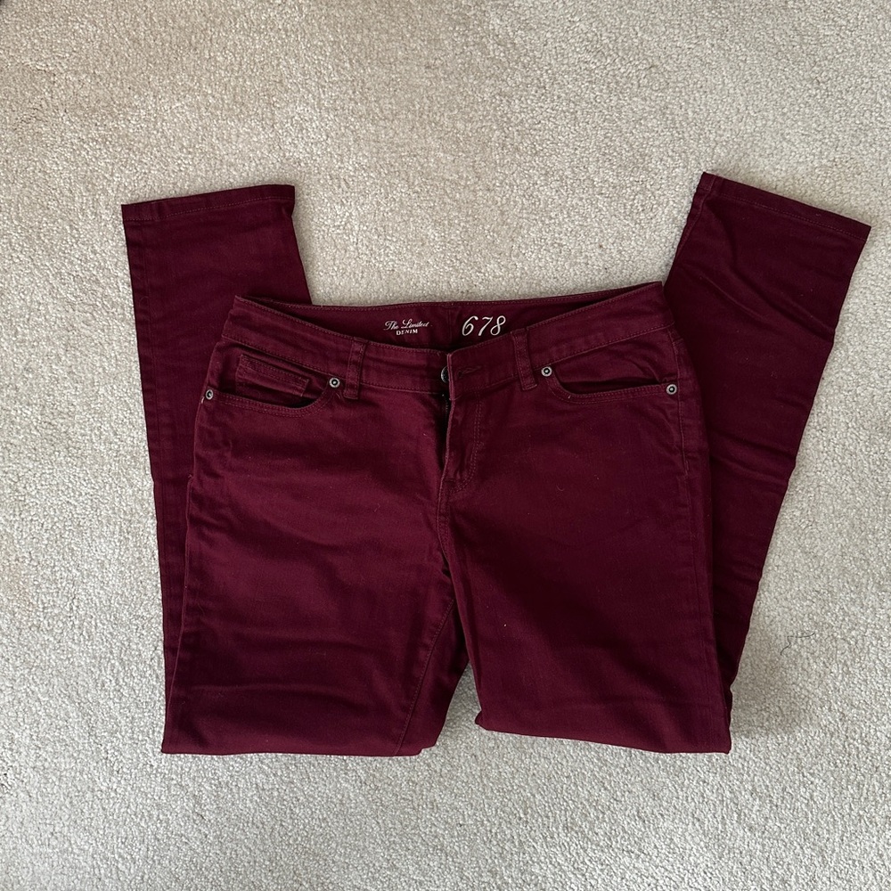 [The Limited] Maroon 678 Skinny Jeans